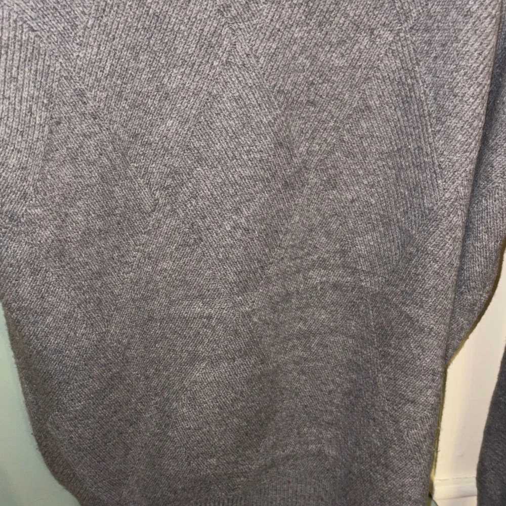 Gran Sasso Cashmere Blend Quarter Zip Sweater Men’s XL Gray Luxury Italy